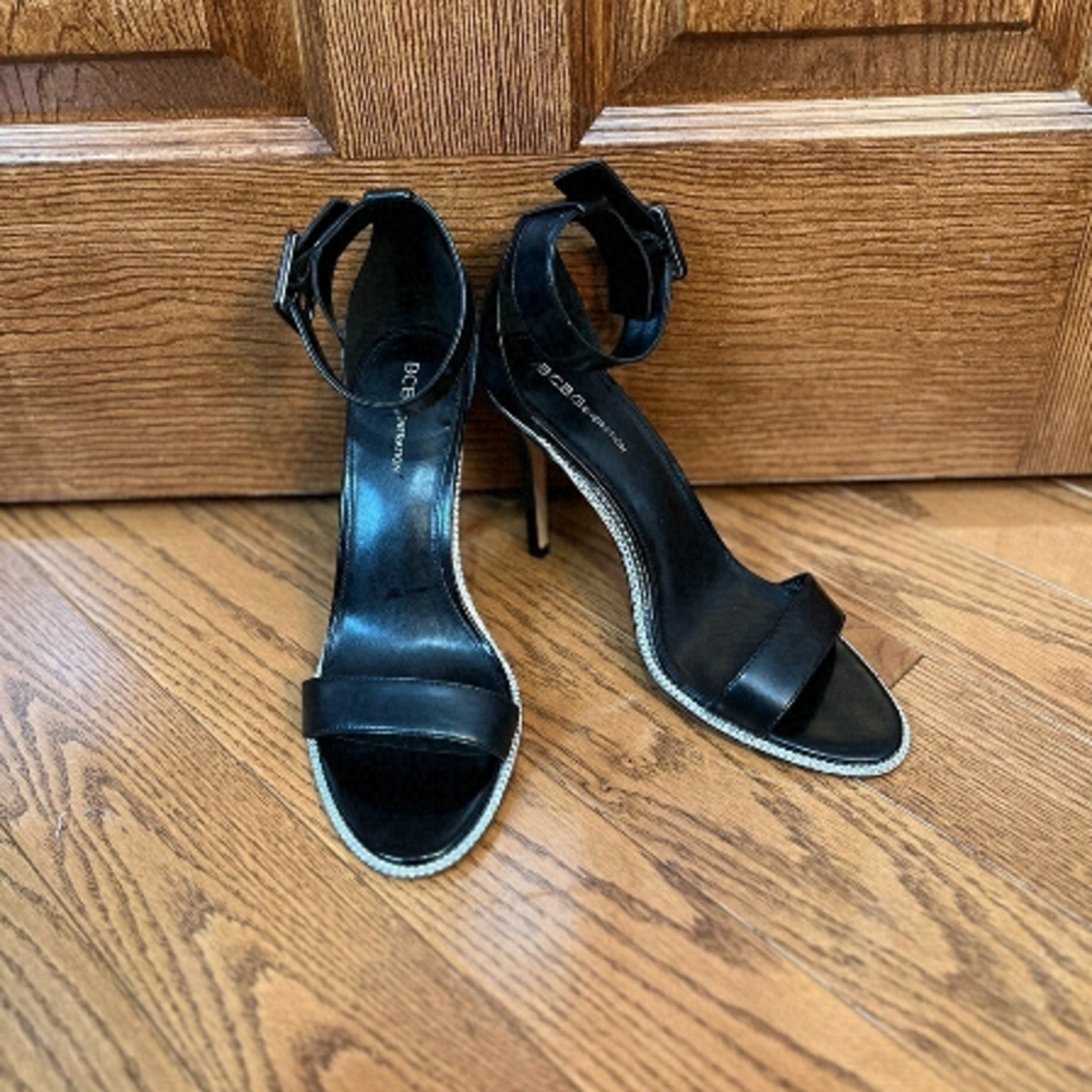BCBG ankle strap heels